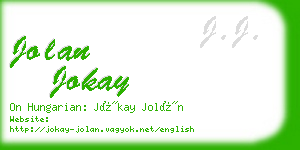 jolan jokay business card